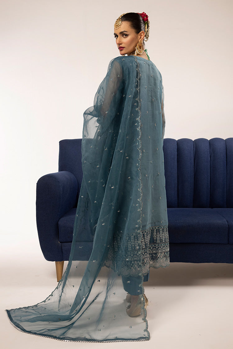 Picture of Ellena - 3-PC Stitched Fancy Embroidered Organza Suit - Available at Raja Sahib