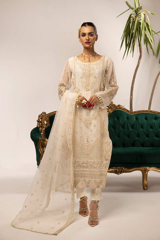 Ellena - 3-PC Stitched Fancy Embroidered Organza Suit