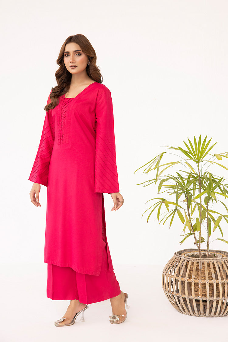 Picture of Ellena - 2-PC Stitched Dyed Raw Silk Suit - Available at Raja Sahib