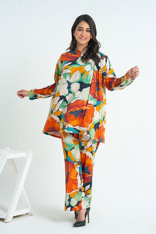 2-PC Stitched Printed Marina Suit
