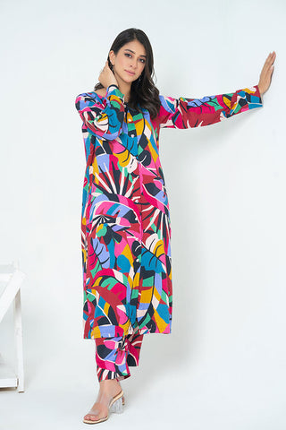 2-PC Stitched Printed Marina Suit