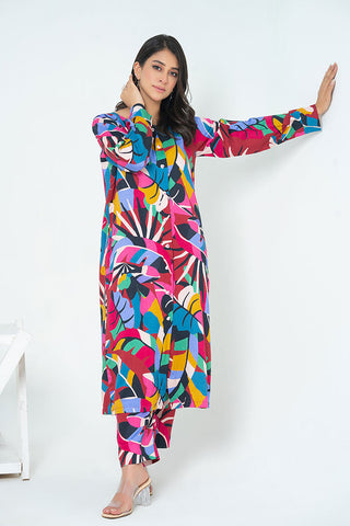 Ellena - 2-PC Stitched Printed Marina Suit