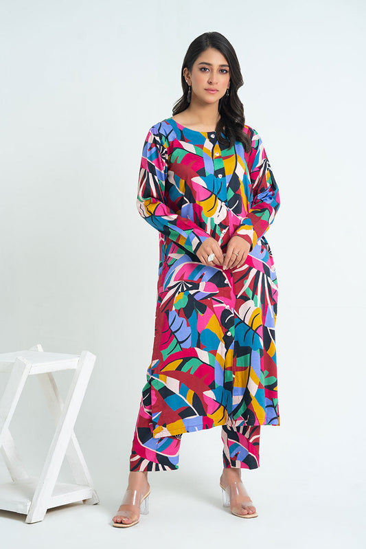 Picture of 2-PC Stitched Printed Marina Suit - Available at Raja Sahib