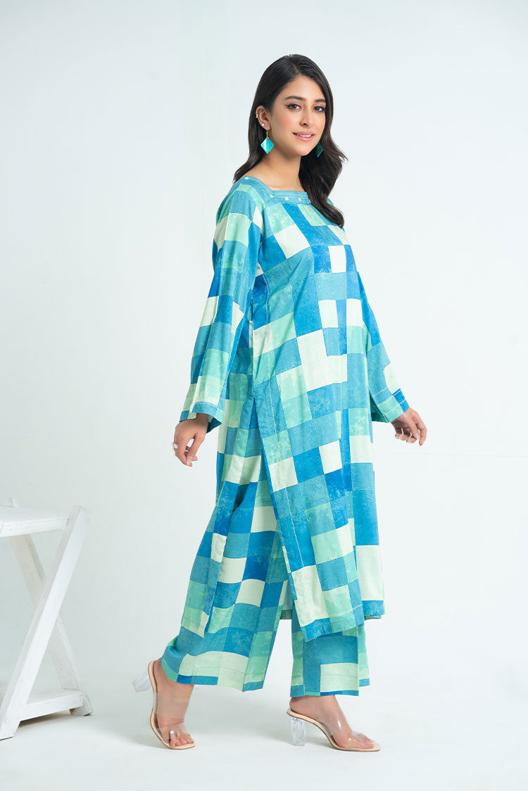 Picture of 2-PC Stitched Printed Marina Suit - Available at Raja Sahib