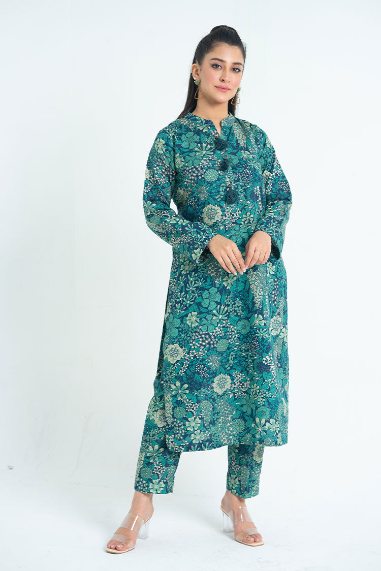 Picture of 2-PC Stitched Printed Khaddar Suit - Available at Raja Sahib