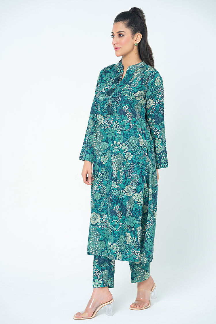 Picture of 2-PC Stitched Printed Khaddar Suit - Available at Raja Sahib