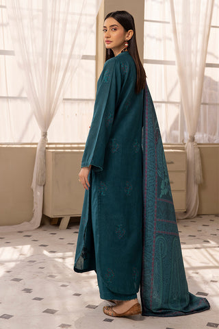 Ellena - 3-PC Stitched Embroidered Khaddar Suit