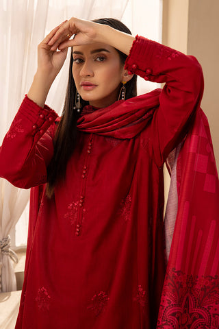 Ellena - 3-PC Stitched Embroidered Khaddar Suit