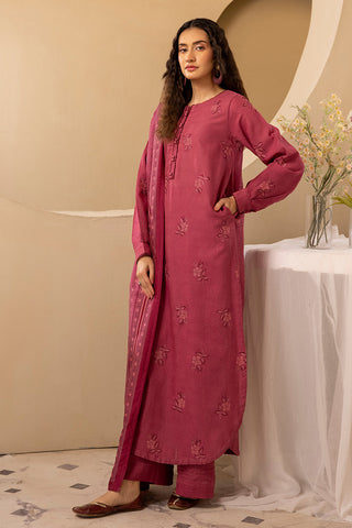 Ellena - 3-PC Stitched Embroidered Khaddar Suit