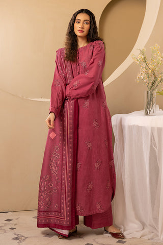 Ellena - 3-PC Stitched Embroidered Khaddar Suit