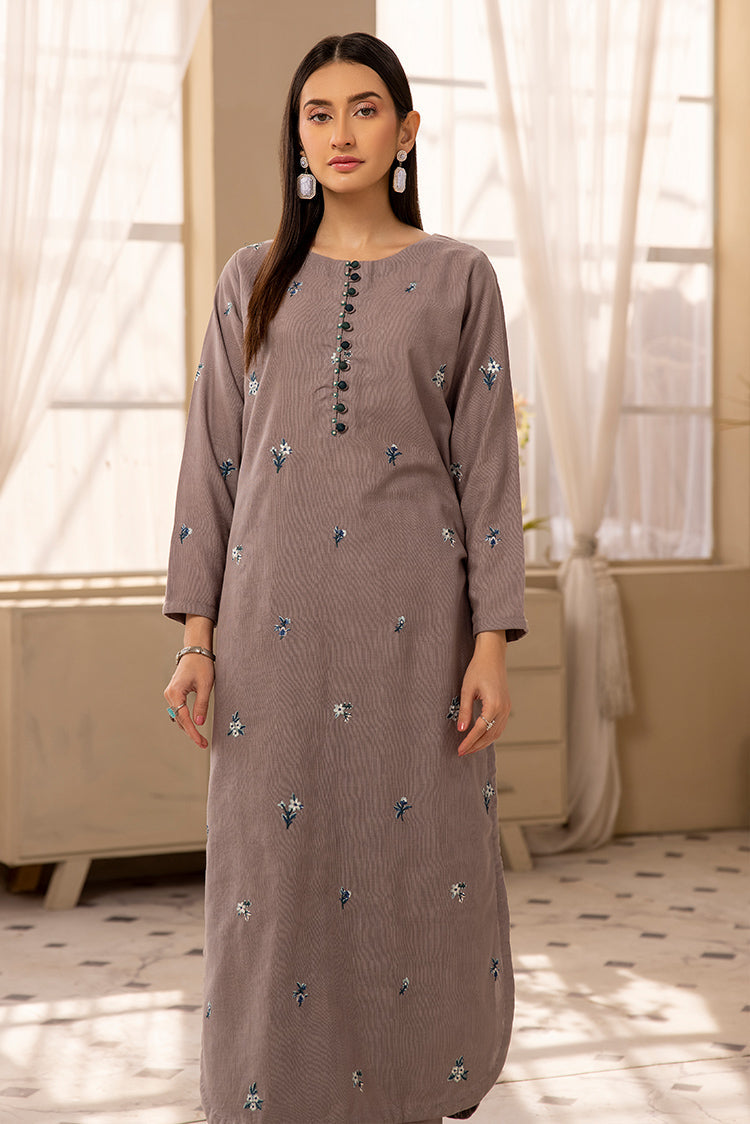 Picture of 3-PC Stitched Embroidered Khaddar Suit - Available at Raja Sahib