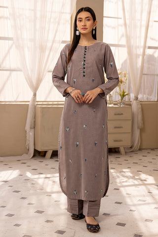 Ellena - 3-PC Stitched Embroidered Khaddar Suit