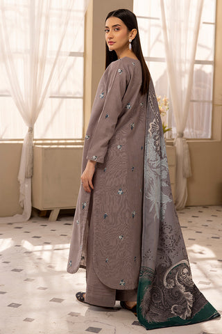 Ellena - 3-PC Stitched Embroidered Khaddar Suit