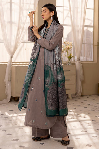 Ellena - 3-PC Stitched Embroidered Khaddar Suit