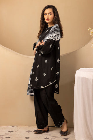 Ellena - 3-PC Stitched Embroidered Khaddar Suit