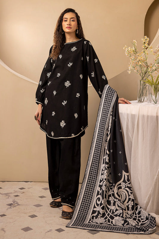 Picture of Ellena - 3-PC Stitched Embroidered Khaddar Suit - Available at Raja Sahib