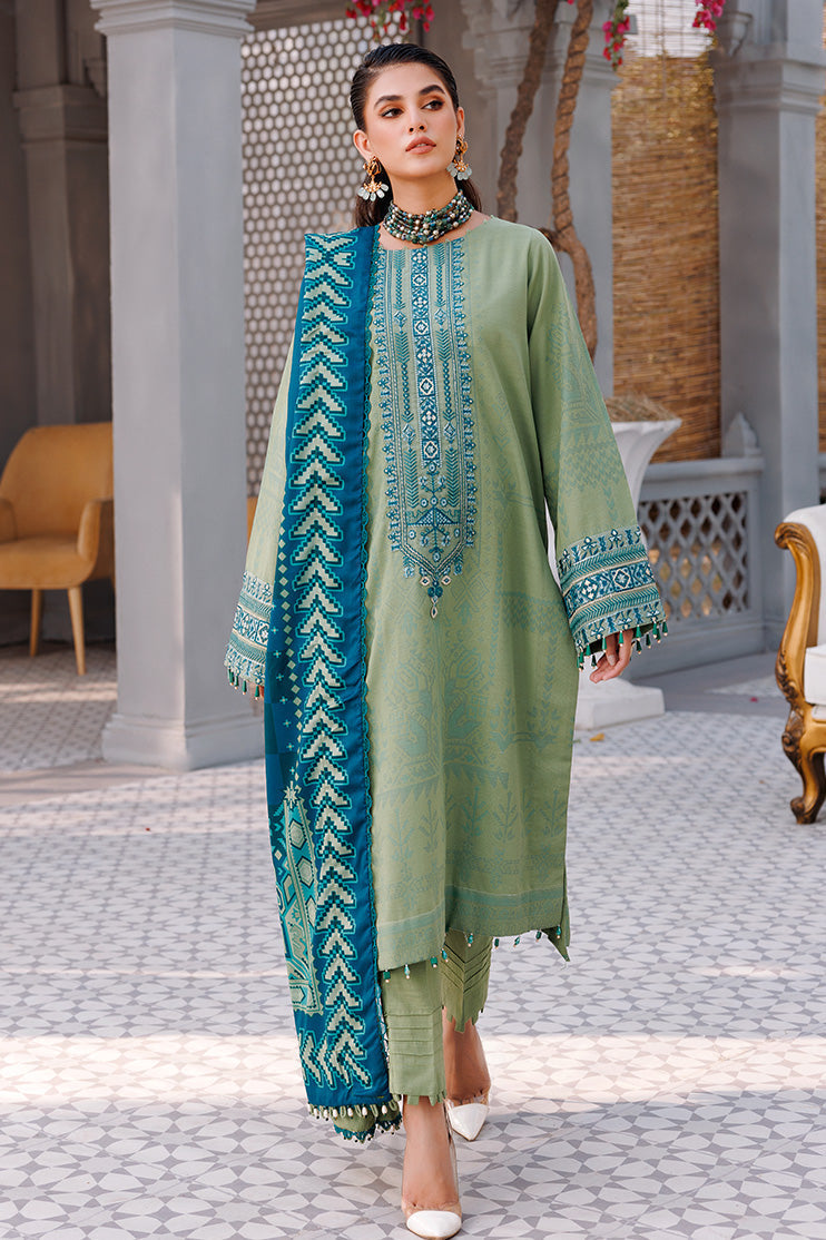 Picture of Ellena - 3-PC Unstitched Jacquard Suit - Available at Raja Sahib