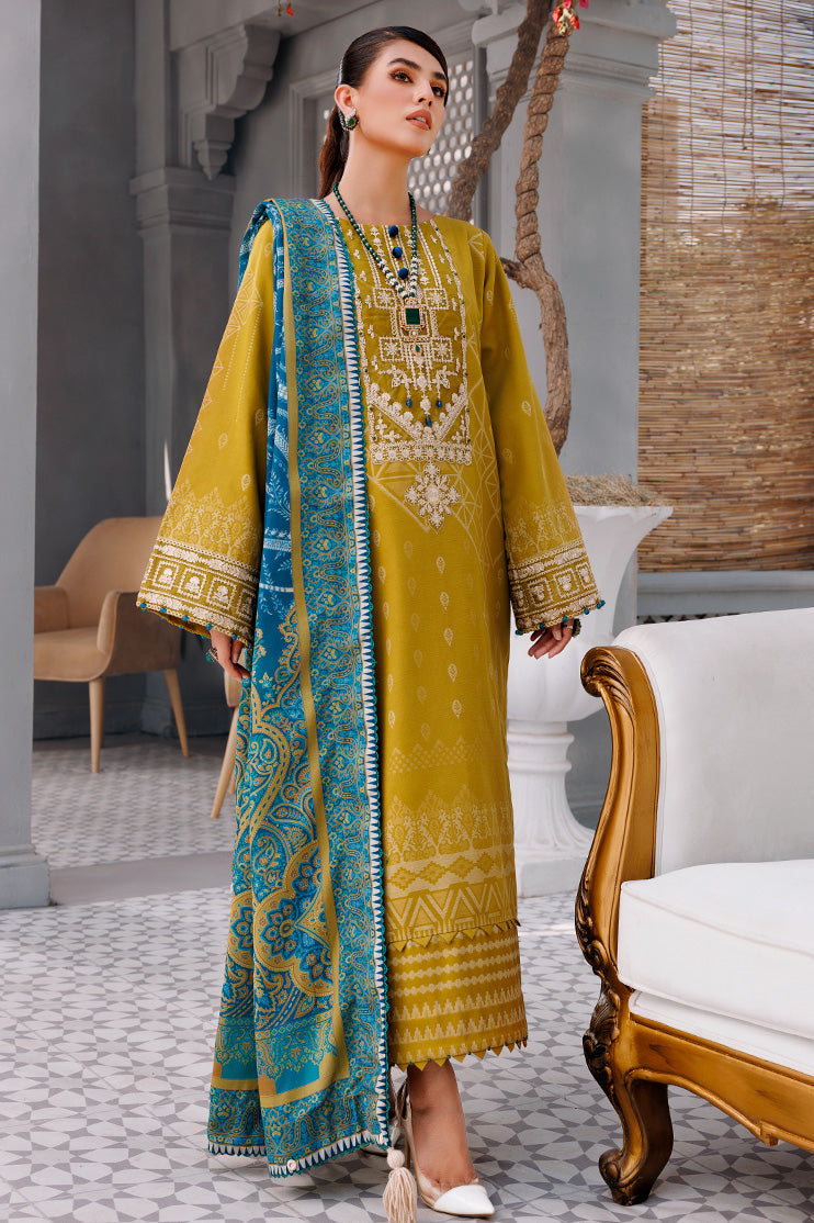 Picture of Ellena - 3-PC Unstitched Jacquard Suit - Available at Raja Sahib