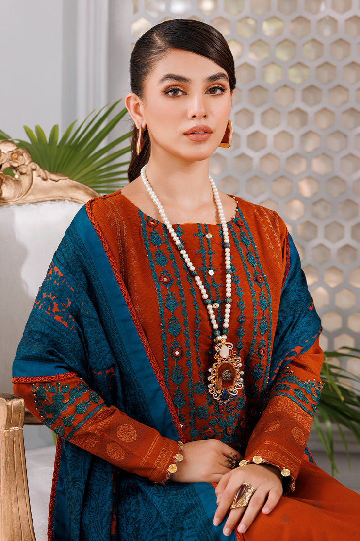 Picture of Ellena - 3-PC Unstitched Jacquard Suit - Available at Raja Sahib