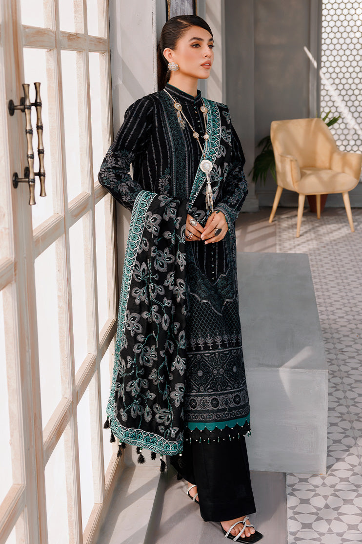 Picture of 3-PC Unstitched Digital Printed Jacquard Suit - Available at Raja Sahib