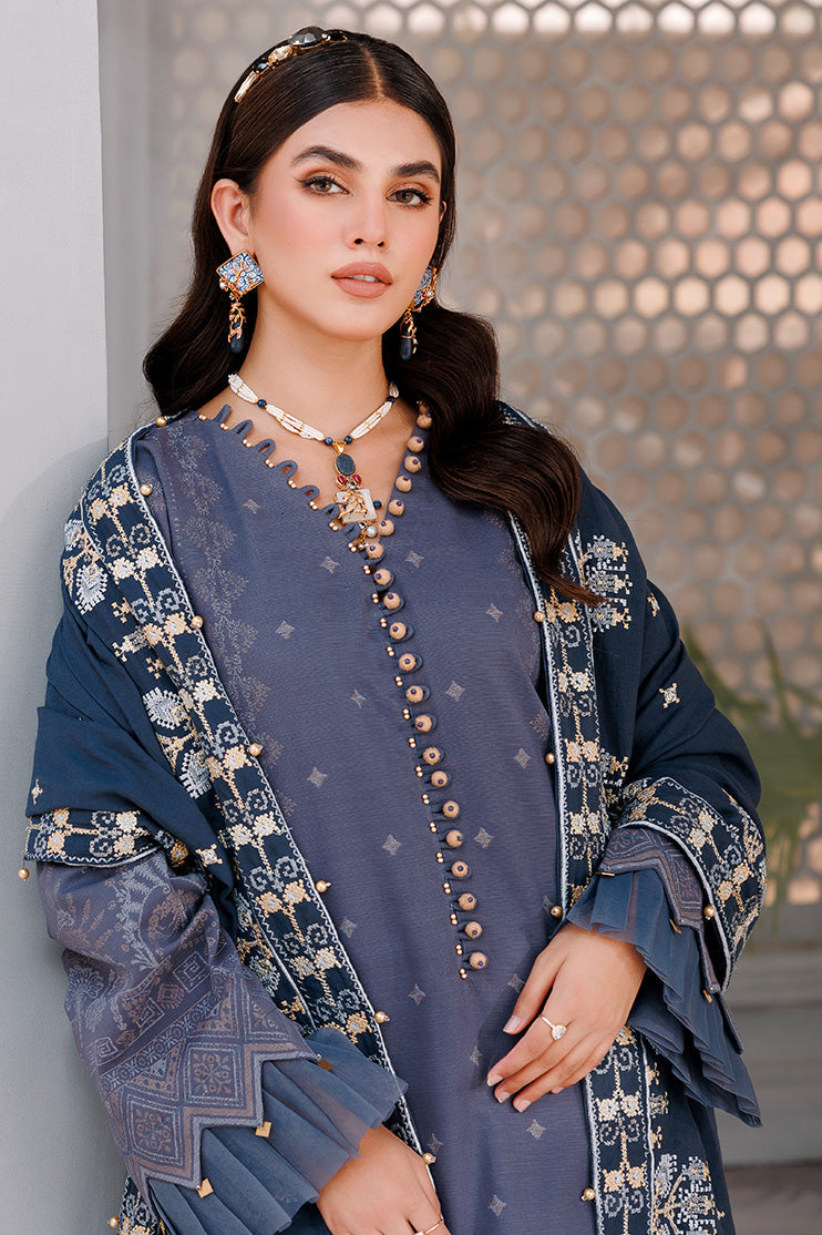 Picture of Ellena - 3-PC Unstitched Jacquard Suit - Available at Raja Sahib