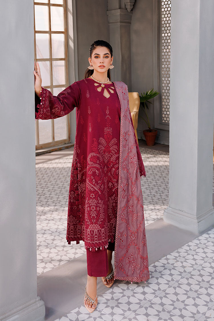 Picture of Ellena - 3-PC Unstitched Jacquard Suit - Available at Raja Sahib