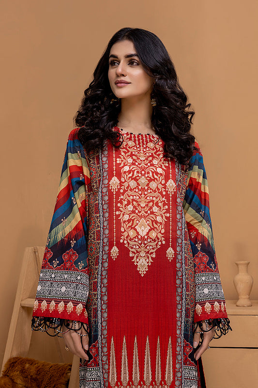 Picture of 1-PC Unstitched Lawn Jacquard Kurti - Available at Raja Sahib