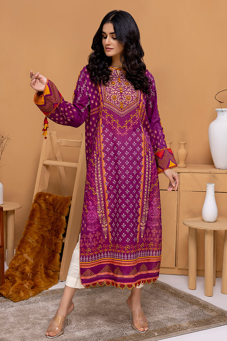 Picture of Ellena - EY-02 Imperial Digital Printed Lawn Jacquard Kurti Collection Vol-1 - Available at Raja Sahib