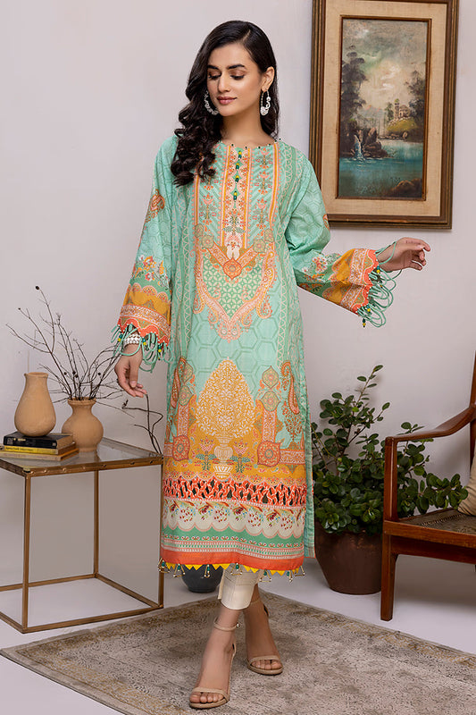 Picture of 1-PC Unstitched Lawn Jacquard Kurti - Available at Raja Sahib