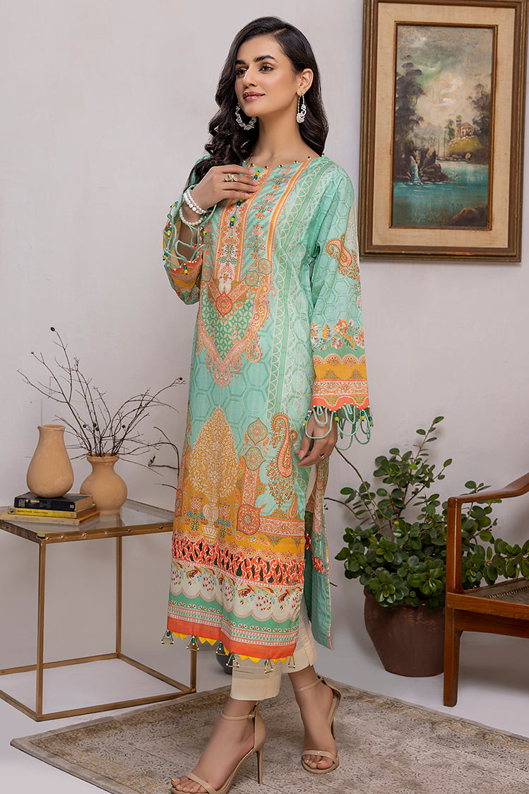 Picture of 1-PC Unstitched Lawn Jacquard Kurti - Available at Raja Sahib