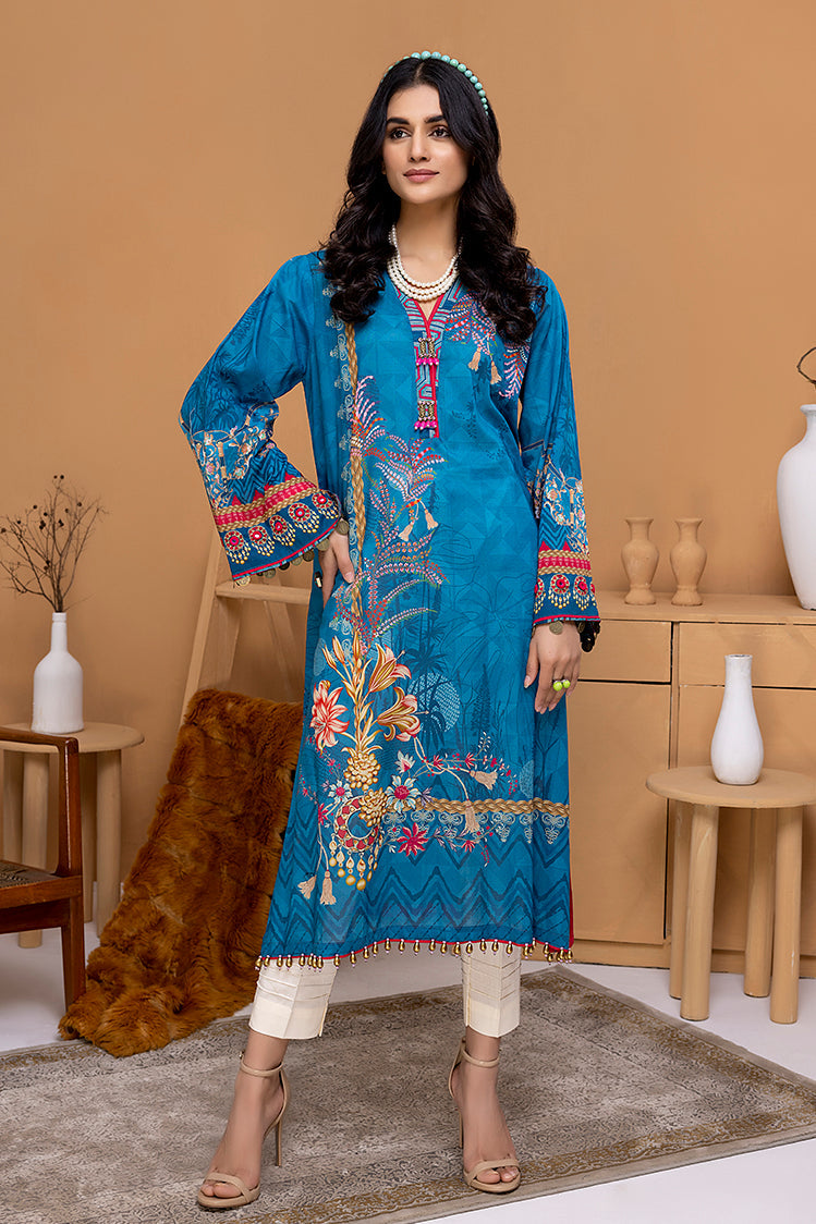 Picture of Ellena - EY-09 Admiral Digital Printed Lawn Jacquard Kurti Collection Vol-1 - Available at Raja Sahib