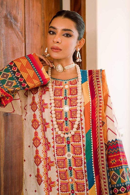 Picture of Ellena - 3-PC Unstitched Lawn Suit - Available at Raja Sahib