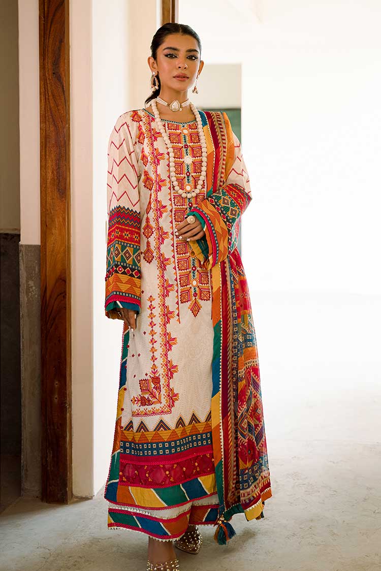 Picture of Ellena - 3-PC Unstitched Lawn Suit - Available at Raja Sahib