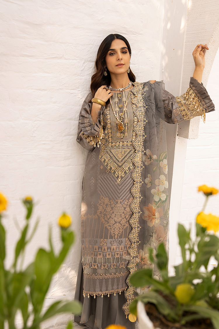 Picture of Ellena - 3-PC Unstitched Jacquard Suit - Available at Raja Sahib