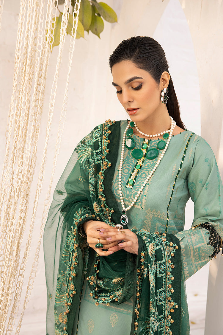 Picture of Ellena - 3-PC Unstitched Jacquard Suit - Available at Raja Sahib