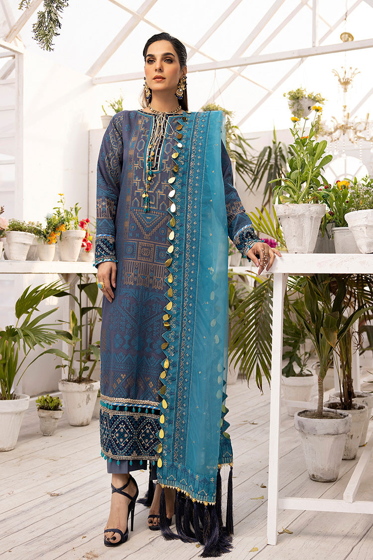 Picture of Ellena - 3-PC Unstitched Jacquard Suit - Available at Raja Sahib