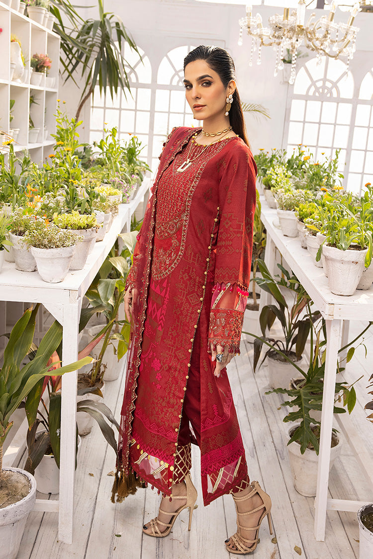 Picture of Ellena - 3-PC Unstitched Jacquard Suit - Available at Raja Sahib