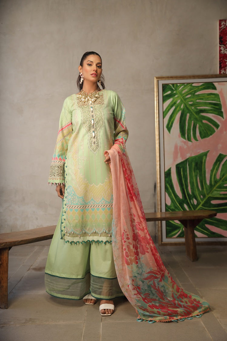 Picture of Ellena - 3-PC Unstitched Printed Lawn - Available at Raja Sahib