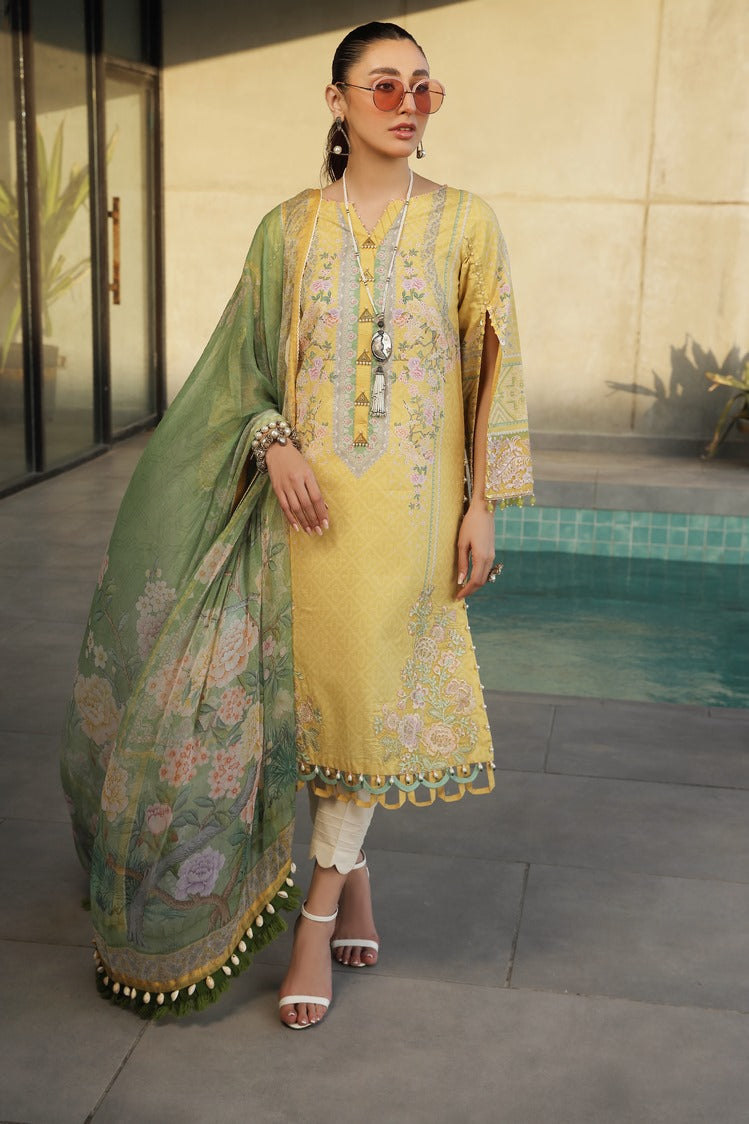 Picture of Ellena - 3-PC Unstitched Printed Lawn - Available at Raja Sahib