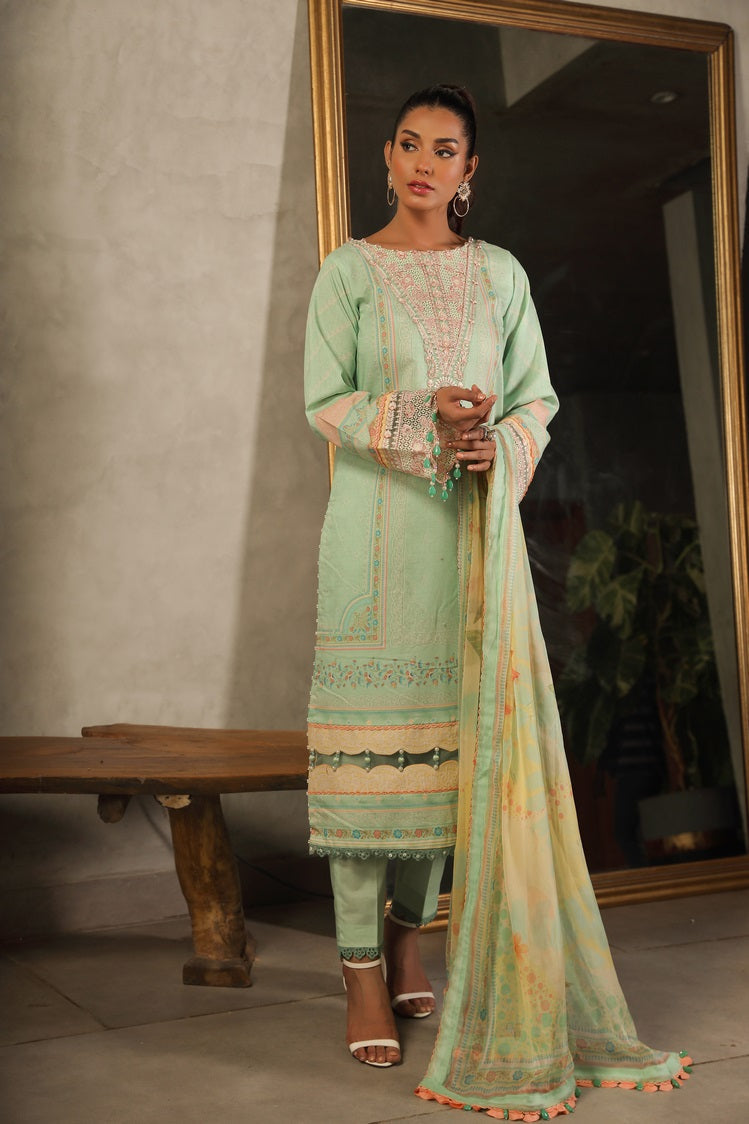 Picture of Ellena - 3-PC Unstitched Printed Lawn - Available at Raja Sahib