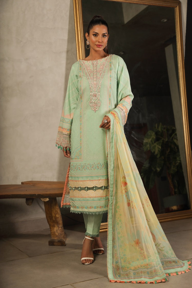 Picture of Ellena - 3-PC Unstitched Printed Lawn - Available at Raja Sahib