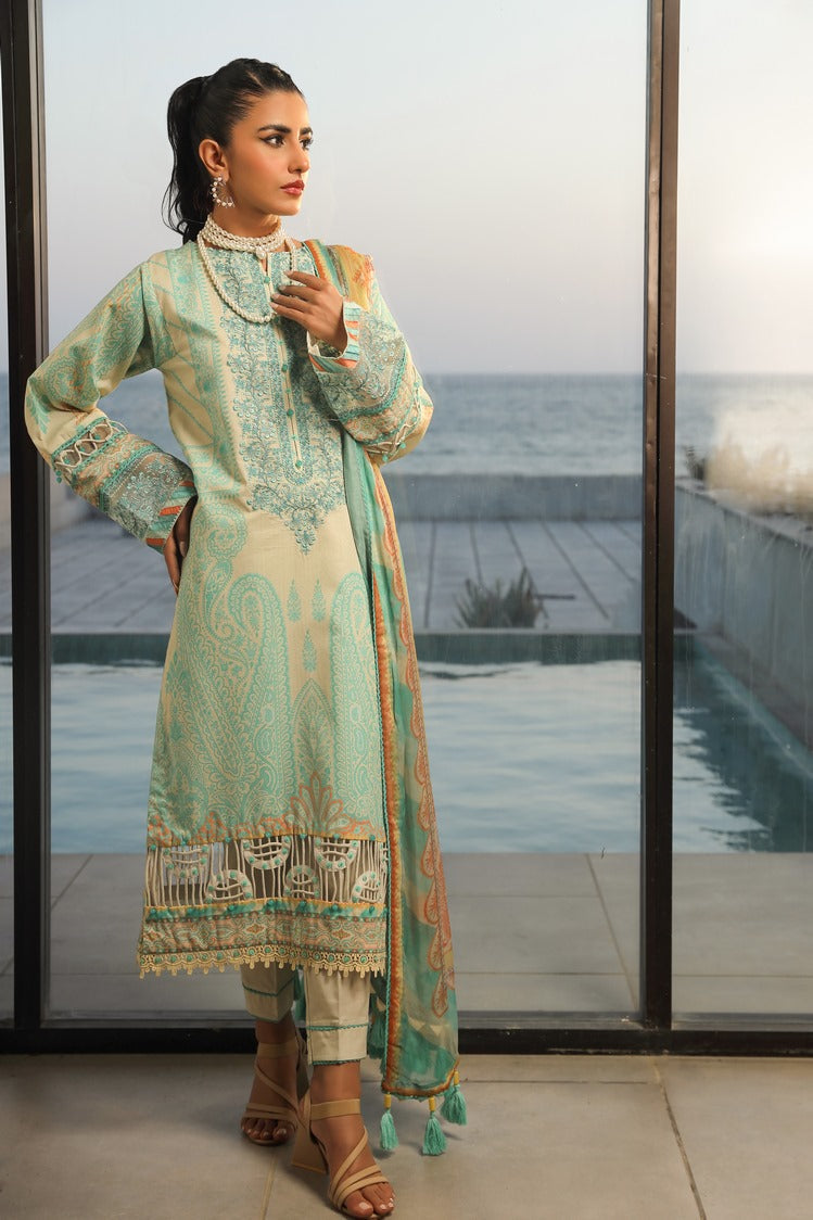 Picture of Ellena - 3-PC Unstitched Printed Lawn - Available at Raja Sahib