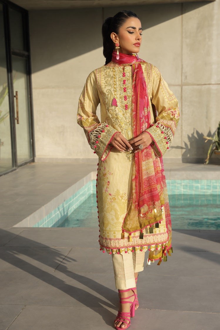 Picture of Ellena - 3-PC Unstitched Printed Lawn - Available at Raja Sahib