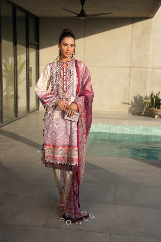 Picture of Ellena - 3-PC Unstitched Printed Lawn - Available at Raja Sahib