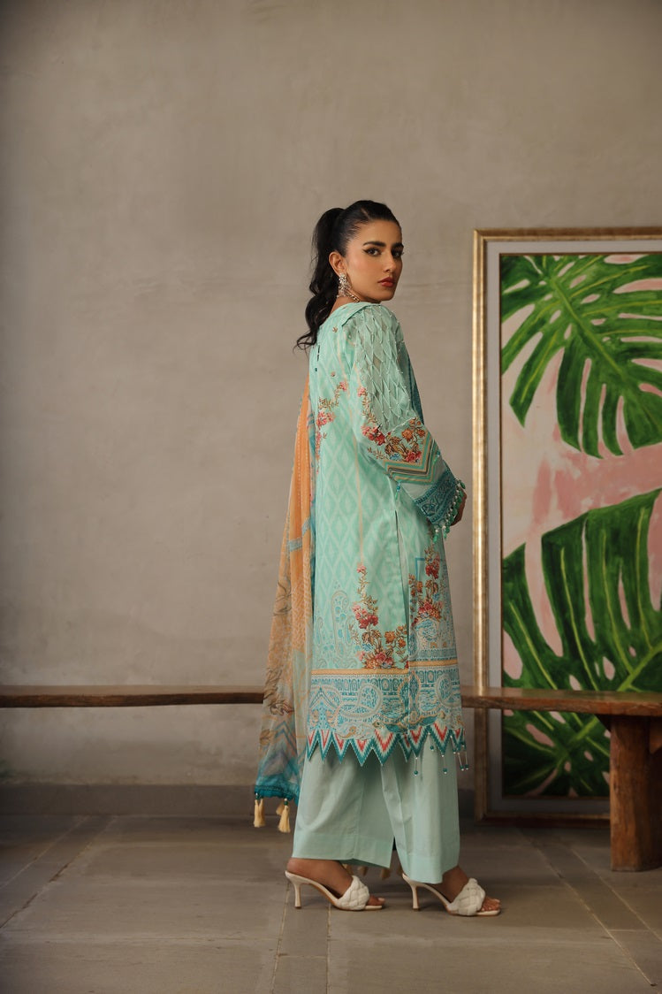 Picture of Ellena - 3-PC Unstitched Printed Lawn - Available at Raja Sahib