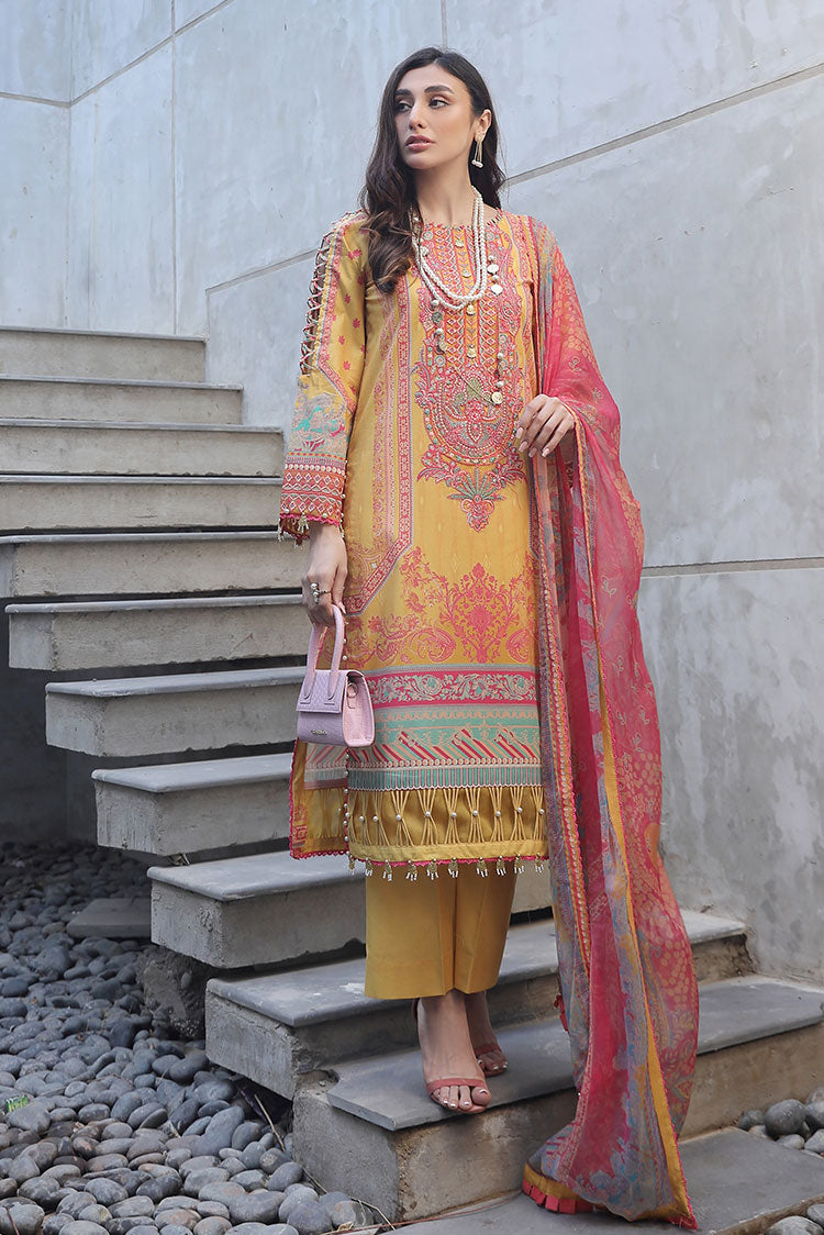 Picture of Ellena - 3-PC Unstitched Printed Lawn - Available at Raja Sahib