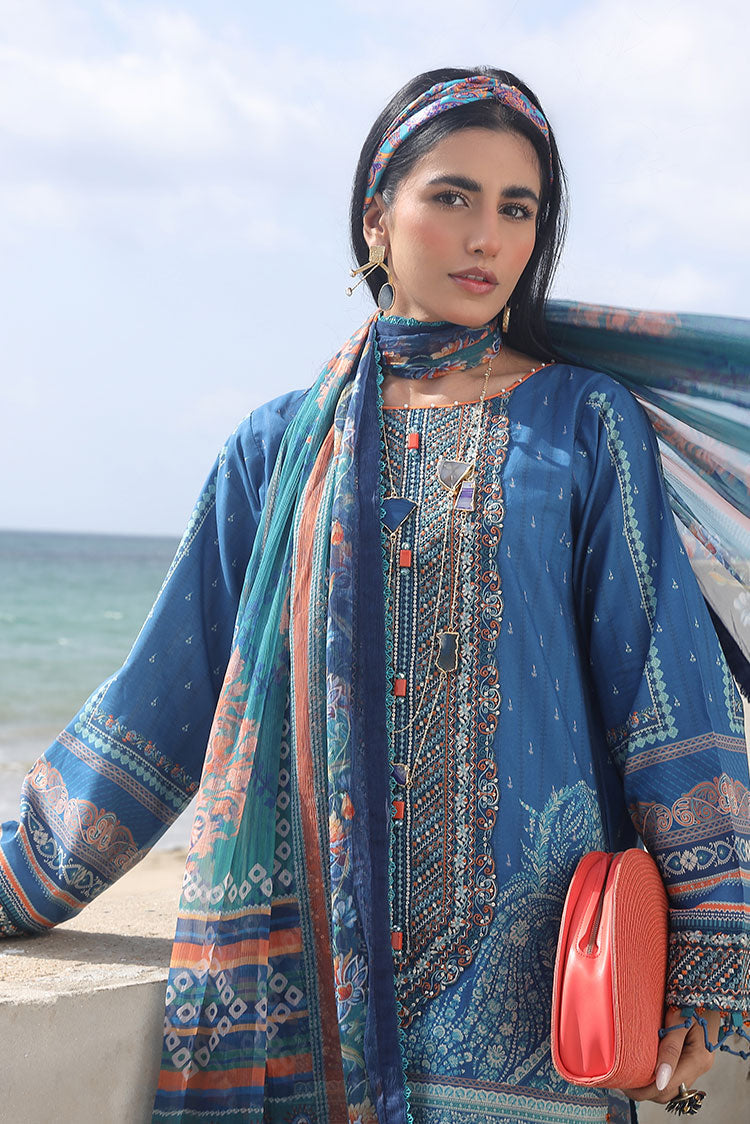 Picture of Ellena - 3-PC Unstitched Printed Lawn - Available at Raja Sahib