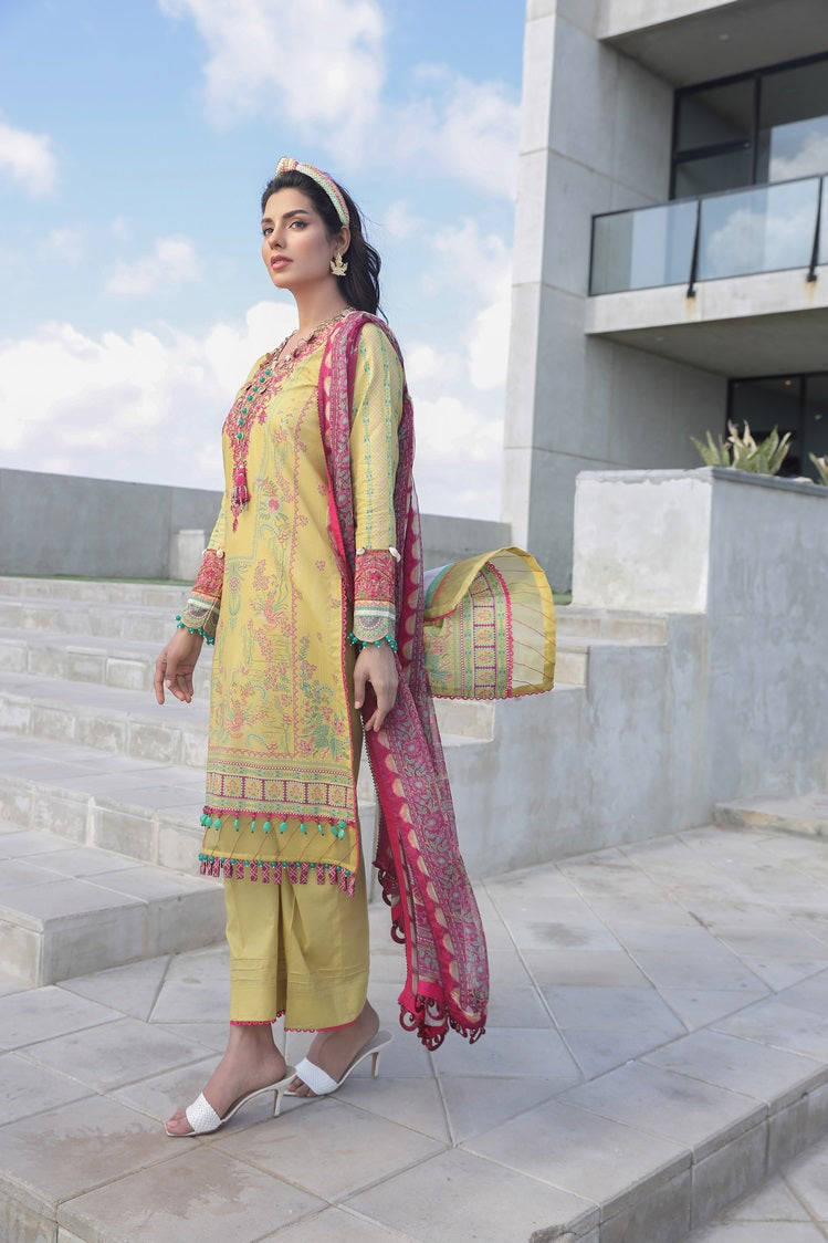 Picture of Ellena - 3-PC Unstitched Printed Lawn - Available at Raja Sahib