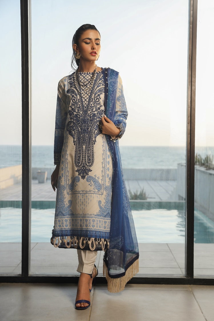 Picture of Ellena - 3-PC Unstitched Printed Lawn - Available at Raja Sahib