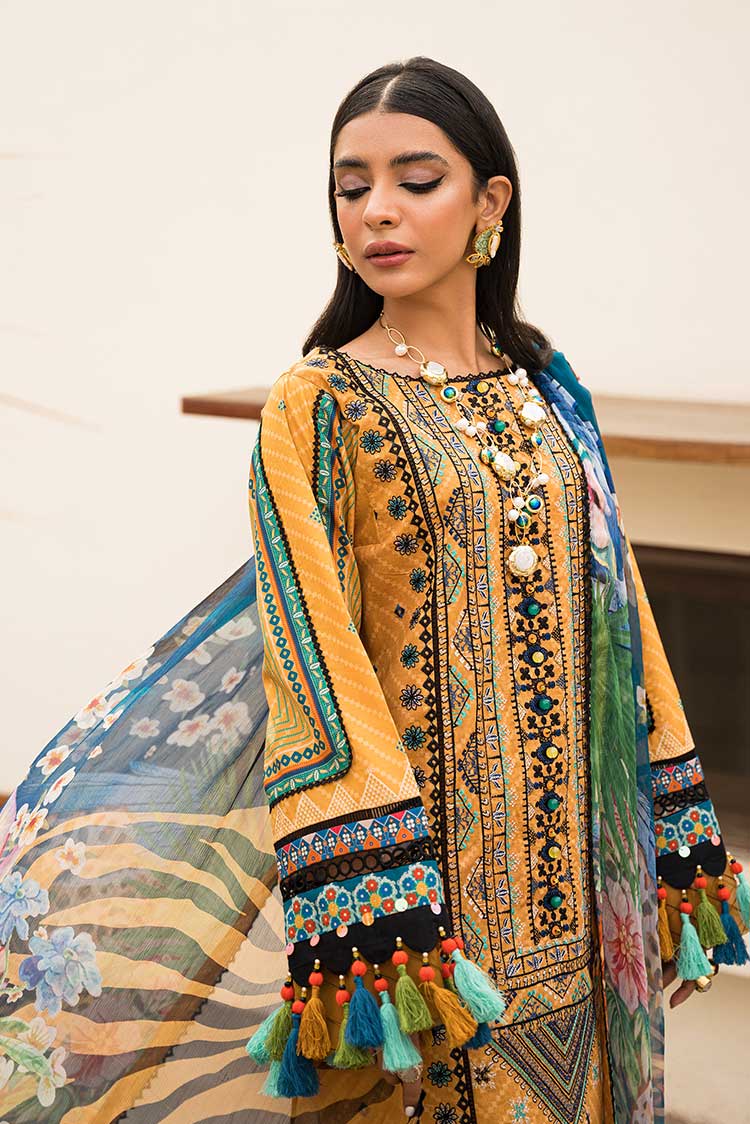 Picture of Ellena - 3-PC Unstitched Lawn Suit - Available at Raja Sahib